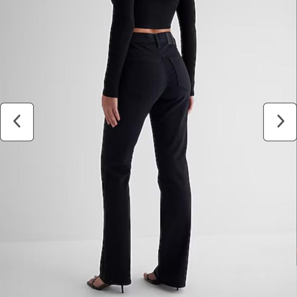 Express Mid Rise Black Bootcut Jeans